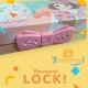 TECHNOCHITRA® Cute Doll Printed Multipurpose Password Lock Compass Pencil Box Stationery Organizer for Girls