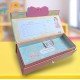 TECHNOCHITRA® Cute Doll Printed Multipurpose Password Lock Compass Pencil Box Stationery Organizer for Girls