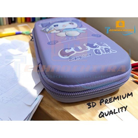 TECHNOCHITRA Kuromi Stationery Organizer - 3D Design Pencil Holder for School Girls