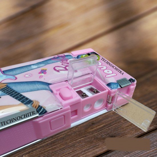 TECHNOCHITRA Dual Space Glossy Unicorn Art Pencil Box