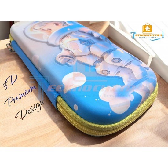 TECHNOCHITRA Premium 3D Space Stationery Pouch | EVA Pencil Case with Zipper | Space-Themed Pencil Box for School Kids