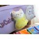 TECHNOCHITRA Kawaii Kitten Stationery Organizer for Girls - Soft Plush Accent, Double Zipper