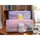 TECHNOCHITRA Kawaii Kitten Stationery Organizer for Girls - Soft Plush Accent, Double Zipper