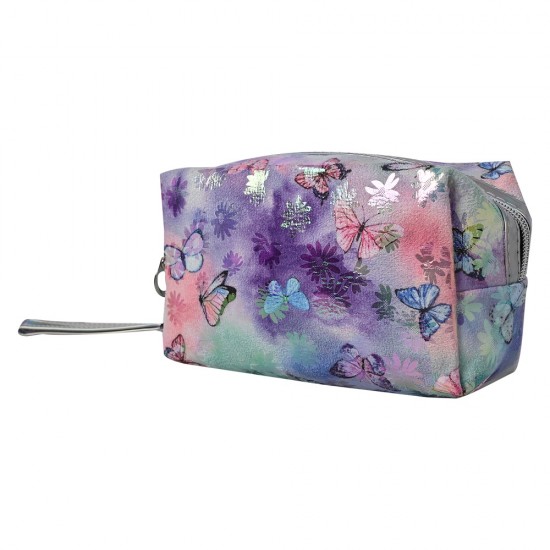 TECHNOCHITRA Fluttering Beauties Butterfly Designer Zipper Multipurpose Pouch with Handle for Girls