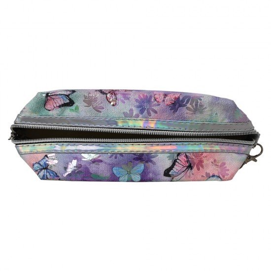 TECHNOCHITRA Fluttering Beauties Butterfly Designer Zipper Multipurpose Pouch with Handle for Girls