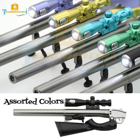 TECHNOCHITRA® Gun Shape Pen with Light for Kids, Stationery Pen Gift Set for boys