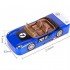 TECHNOCHITRA Amazing Metal Car Shape Dual Space Pencil Box with movable wheels, Blue