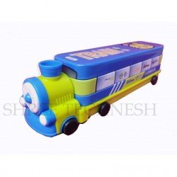 TECHNOCHITRA Unique Vintage Train Shape with Integrated Sharpener Art Metal Pencil Box