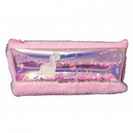 TECHNOCHITRA Exclusive Water and Fur Unicorn Printed Pouch, Water and Fur Pouch for Girls, Pink TECHNOCHITRA Exclusive Water and Fur Unicorn Printed Pouch, Water and Fur Pouch for Girls, Pink