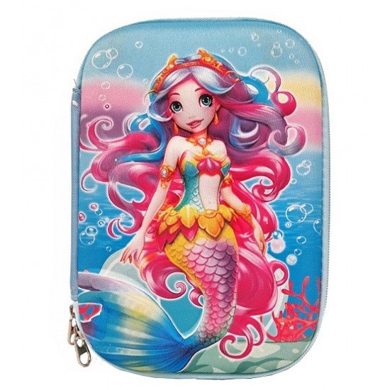 TECHNOCHITRA® Water World Princess Printed Designer Multipurpose Stationery Pouch for Girls TECHNOCHITRA® Water World Princess Printed Designer Multipurpose Stationery Pouch for Girls