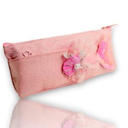 TECHNOCHITRA Water Angel Glitter Pencil Pouch for Girls | Dual Zip Spacious Stationery Pouch | Cute Mermaid-Inspired Zipper Bag for Kids, Teens & College Girls