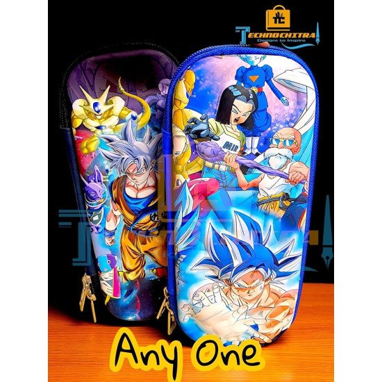 TECHNOCHITRA Hero Power Crew 3D EVA Pencil Pouch for Boys | Stationery Pouch, Geometry Box, Compass Box & School Pencil Box | Cool Action Hero Design (Any One Design)