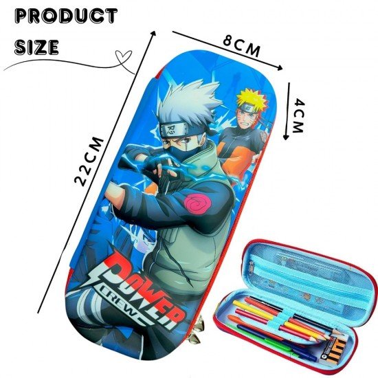 TECHNOCHITRA Hero Power Crew 3D EVA Pencil Pouch for Boys | Stationery Pouch, Geometry Box, Compass Box & School Pencil Box | Cool Action Hero Design (Any One Design)