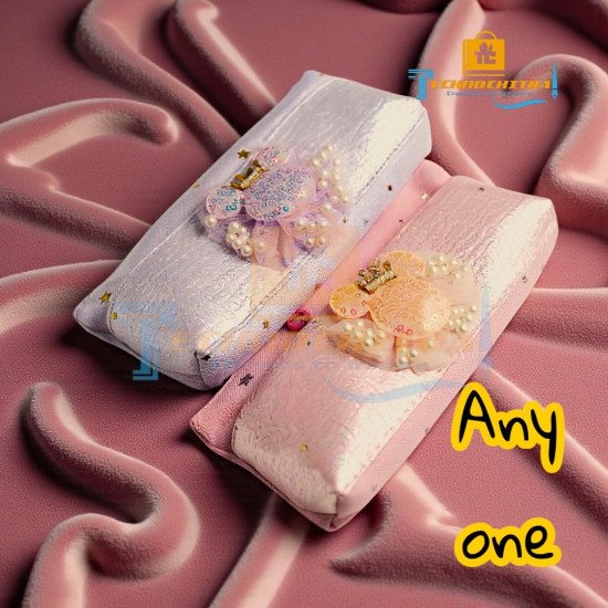 TECHNOCHITRA Angel Glitter Pencil Pouch for Girls | Dual Zipper Stationery Bag | Sparkling Glitter Pouch with Plush Angel| School Pouch for Kids & Teens TECHNOCHITRA Angel Glitter Pencil Pouch for Girls | Dual Zipper Stationery Bag | Sparkling Glitter Pouch with Plush Angel| School Pouch for Kids & Teens