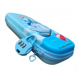 TECHNOCHITRA Soft Touch Pencil Case Pink with Compartments 3D Stereo Cartoon Pencil Box, Large Capacity Art Canvas Pencil Box Blue TECHNOCHITRA Soft Touch Pencil Case Pink with Compartments 3D Stereo Cartoon Pencil Box, Large Capacity Art Canvas Pencil Box Blue