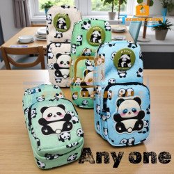 TECHNOCHITRA Cute Panda Pencil Box for Kids | Multipurpose Stationery Pouch for Girls, Boys & Teens | Dual Zipper, Huge Space, Travel Makeup Bag for Girls | Beautiful Pouch for School & College TECHNOCHITRA Cute Panda Pencil Box for Kids | Multipurpose Stationery Pouch for Girls, Boys & Teens | Dual Zipper, Huge Space, Travel Makeup Bag for Girls | Beautiful Pouch for School & College