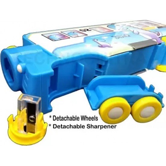 TECHNOCHITRA Train Shape with Wheels Pencil Box