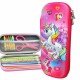 TECHNOCHITRA Magical Pink Unicorn 3D Pencil Pouches for Girls TECHNOCHITRA Magical Pink Unicorn 3D Pencil Pouches for Girls