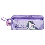 TECHNOCHITRA Unicorn Dual Zipper with Number Lock  Pencil Pouch PRPL