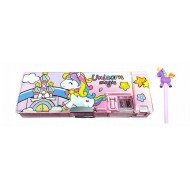 TECHNOCHITRA Dual Space Glossy Unicorn Art Pencil Box