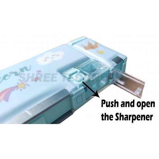 TECHNOCHITRA Unicorn Glossy Printed Dual Space Pencil Box