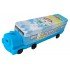 TECHNOCHITRA Cute Cartoon printed Train Shape Dual Space with Wheels Art Metal Pencil Box