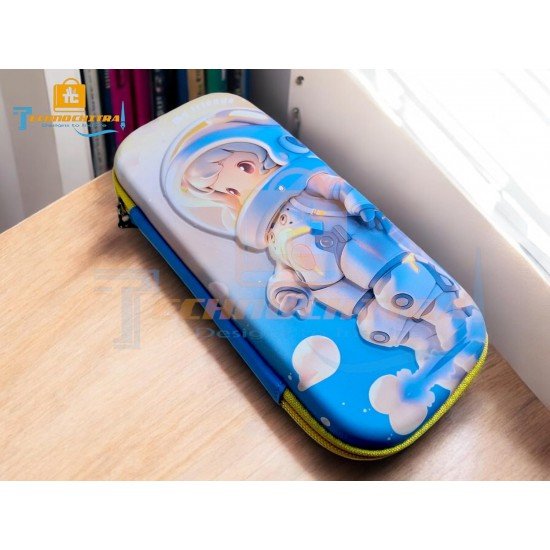 TECHNOCHITRA Premium 3D Space Stationery Pouch | EVA Pencil Case with Zipper | Space-Themed Pencil Box for School Kids