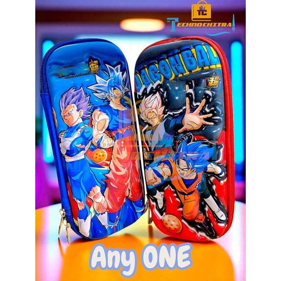 TECHNOCHITRA Galaxy Warriors 3D Pencil Pouch for Boys | Large Capacity EVA School Zipper Case with Mesh Pocket & Holders