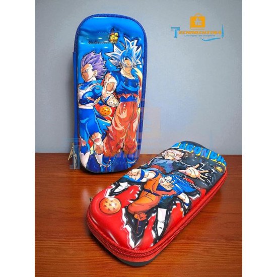 TECHNOCHITRA Galaxy Warriors 3D Pencil Pouch for Boys | Large Capacity EVA School Zipper Case with Mesh Pocket & Holders