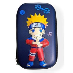 TECHNOCHITRA Ninja Warrior 3D Print Pencil Pouch for Boys | Action Hero Stationery Case with Zipper Mesh Pocket