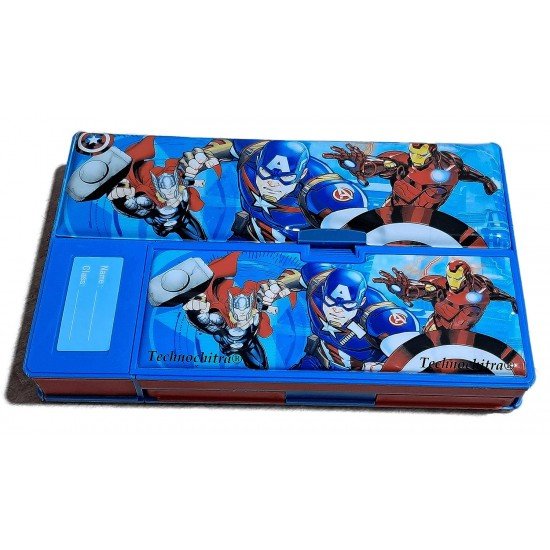 TECHNOCHITRA Avenger Jumbo Compass Pencil Box for Boys