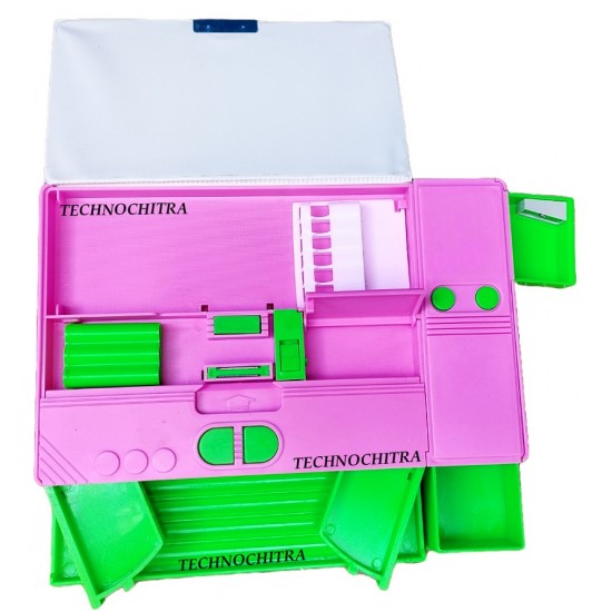 TECHNOCHITRA BTS Printed Jumbo Dual Space Art Plastic Pencil Box