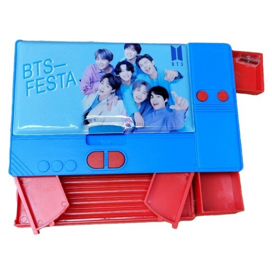 TECHNOCHITRA BTS Printed Jumbo Dual Space Art Plastic Pencil Box
