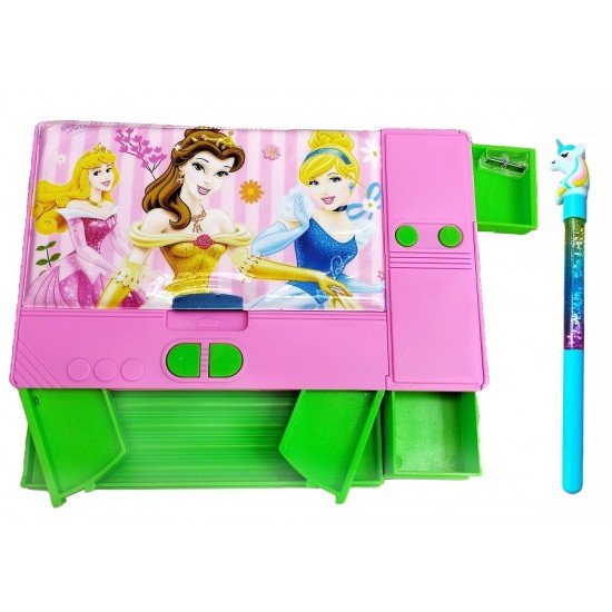 TECHNOCHITRA Princess Jumbo Size Dual Sided Pencil Box TECHNOCHITRA Princess Jumbo Size Dual Sided Pencil Box