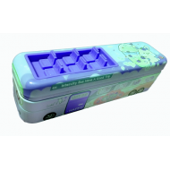 TECHNOCHITRA Open Bus Pencil Case Dual Space Art Metal Pencil Box