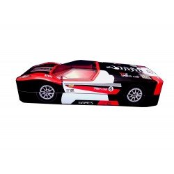 TECHNOCHITRA Amazing Metal Car Shape Dual Space Pencil Box with movable wheels, Black