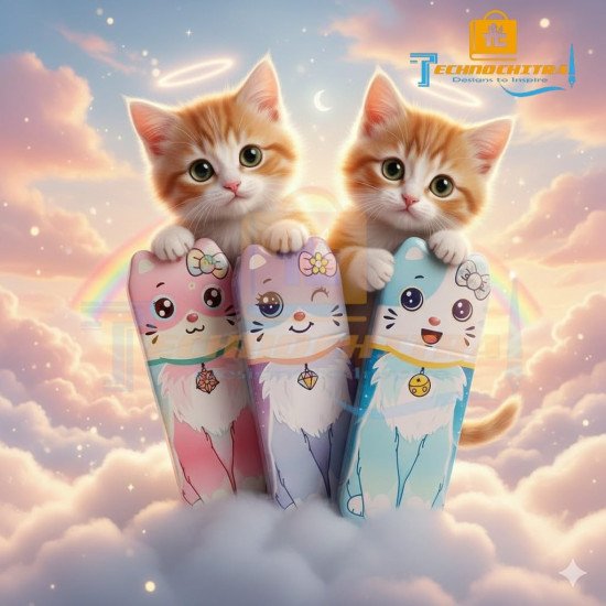 TECHNOCHITRA Cute Kitten Metal Pencil Box for Kids | Dual Compartment Stationery Box for Boys & Girls | Glossy Hard Case Pencil Box | Big Space Compass Box for School Kids TECHNOCHITRA Cute Kitten Metal Pencil Box for Kids | Dual Compartment Stationery Box for Boys & Girls | Glossy Hard Case Pencil Box | Big Space Compass Box for School Kids