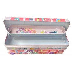 TECHNOCHITRA Double Decker Boom Bus Water Angel Girls Art Metal Pencil Box