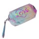 TECHNOCHITRA Love Duo Set of 2 Multipurpose Stationery Pouches Soft Fur and Translucent PVC Pouches for Girl