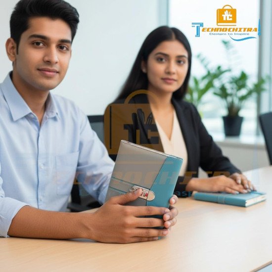 TECHNOCHITRA A5 Lock Diary with Password – PU Leather Number Lock Journal, Vintage Personal Notebook Planner, 240 Pages Gift Diary for Girls, Boys, Women & Men