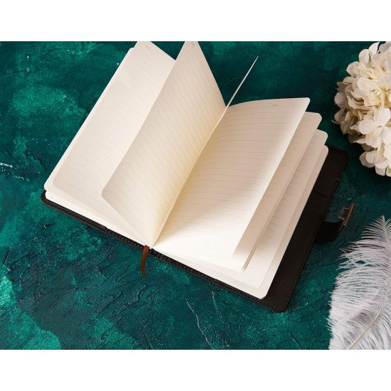 TECHNOCHITRA A5 Lock Diary with Password – PU Leather Number Lock Journal, Vintage Personal Notebook Planner, 240 Pages Gift Diary for Girls, Boys, Women & Men