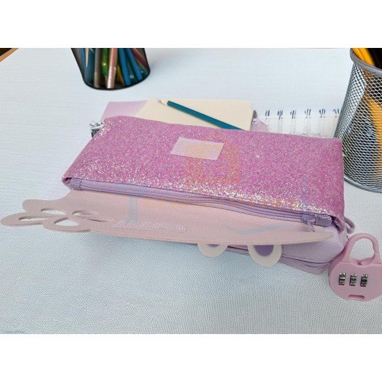 TECHNOCHITRA Doll Printed Password Lock Zipper Pouch Art Canvas Pencil Box TECHNOCHITRA Doll Printed Password Lock Zipper Pouch Art Canvas Pencil Box