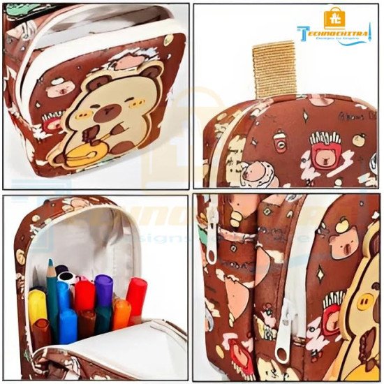 TECHNOCHITRA Capybara Cute Printed Pencil Pouch for Kids & Teens | Large Multipurpose Organizer for School, Makeup & Travel | Spacious Dual Zipper Case for Girls & Boys TECHNOCHITRA Capybara Cute Printed Pencil Pouch for Kids & Teens | Large Multipurpose Organizer for School, Makeup & Travel | Spacious Dual Zipper Case for Girls & Boys