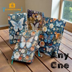 TECHNOCHITRA Aesthetic Butterfly & Flowers Lock Diary for Girls | Secret Journal with Lock & Key | Premium Stationery Gift Set for Kids, Teens & Women