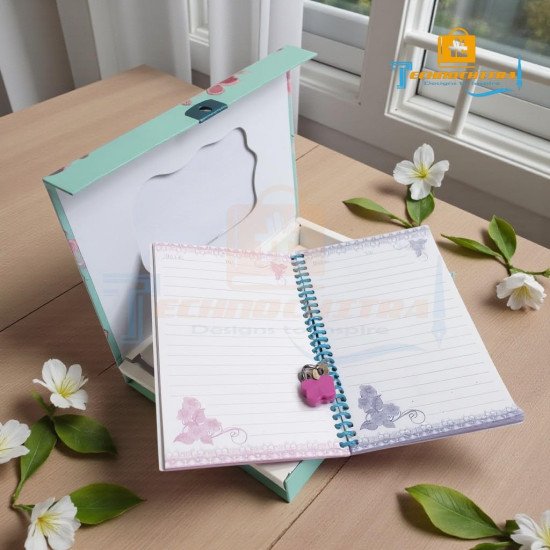 TECHNOCHITRA Butterfly Diary with Lock & Key | Flower Printed Password Lock Diary Box | Spiral Notebook for Kids, Girls & Adults | Cute Secret Journal Gift Set (Random Colour) TECHNOCHITRA Butterfly Diary with Lock & Key | Flower Printed Password Lock Diary Box | Spiral Notebook for Kids, Girls & Adults | Cute Secret Journal Gift Set (Random Colour)
