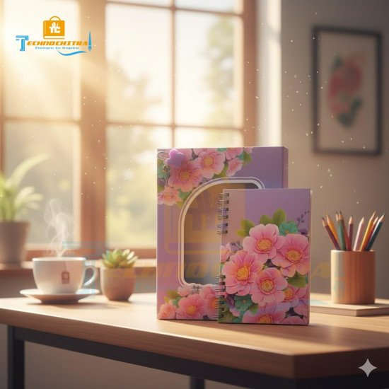 TECHNOCHITRA Beautiful Cute Floral Password Lock Diary for Girls | Spiral Notebook in Lockable Box | Secret Journal, Stationery Gift for Kids & Women TECHNOCHITRA Beautiful Cute Floral Password Lock Diary for Girls | Spiral Notebook in Lockable Box | Secret Journal, Stationery Gift for Kids & Women
