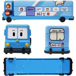 TECHNOCHITRA Magic Bus Shape with Rotating Wheels Art Metal Pencil Box