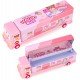 TECHNOCHITRA PINK Magic Bus Cartoon Art Metal Pencil Box