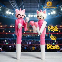 TECHNOCHITRA Wild Kitten Boxing Pens for Kids | Push-to-Punch Action | Cute Cat Pen Set | Smooth Writing & Fun Toy Pen Gift Set (Pack of 2)