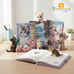 TECHNOCHITRA Wild Kitten Boxing Pens for Kids | Push-to-Punch Action | Cute Cat Pen Set | Smooth Writing & Fun Toy Pen Gift Set (Pack of 2)